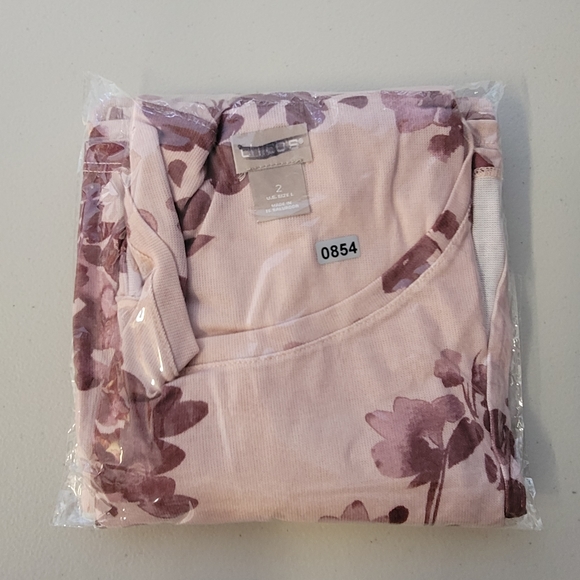 Chicos Floral Side-slit tunic  Scoop neck 3/4 Sleeve Size 2 u.s. Size L - Picture 11 of 11